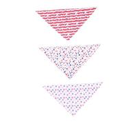 DINHEAROM 3pcs Usa Flag Pet Bandana Dog Scarf Triangle Bib for July Adjustable Dog Drool Bib Soft Cozy Material