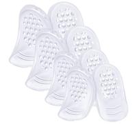 DINHEAROM 4 Pairs Gel Heel Cushions Self-Adhesive Anti-Slip Heel Protectors Invisible Breathable Inserts for Shock Absorption and Fatigue Relief