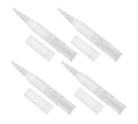 DINHEAROM 4Ml Refillable Cuticle Oil Pen 4Pcs Set with Brush Tip, Empty Nail Nutrition Applicator for Manicure Care and Eyebrow Growth, Reusable Female Manicure Supply