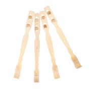 DINHEAROM 4pcs Bamboo Back Scratching Tool Set with Comfortable Smooth Surface and Creative Design, Easy to Carry and Store Home Back Scratchers for Business Travel and Daily Life