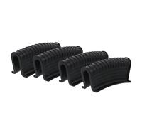 DINHEAROM 4pcs Black Silicone Pot Side Handle Sleeve Pan Handle Cover Heat Resistant Oil-Resistant Protector for Kitchen Cooking