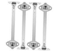 DINHEAROM 4pcs Cabinet Support Rod Lid Support Stay Hinges Spring Shock Lift for Cabinets Drop Down Flap Door Zinc Alloy Silver