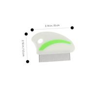 DINHEAROM 4pcs Ergonomic Pet Flea Removal Comb Stainless Steel Close Teeth for Efficient Dust and Lice Cleaning Lightweight Portable Grooming Tool for Cats and Dogs Includes Red Green Combs