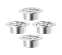 DINHEAROM 4pcs Fire Sprinkler Escutcheon Covers for Ceiling Sprinkler Heads, Iron Material with Silver Finish, 26mm Hole Diameter, Quick and Secure Fitting, for Hotels and Malls