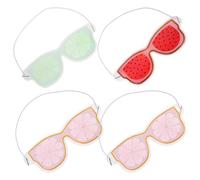 DINHEAROM 4pcs Fruit Eye Masks Portable Eye Pads for Sleeping Decorative Pvc Gel for Dark Circles