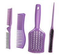 DINHEAROM 4pcs Hairdressing Comb Styling Comb for Men Women Safety Barber Salon Oil Hair Portable Folding for Hair Styling Protective for Home Use