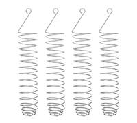 DINHEAROM 4pcs Outdoor Squirrel Feeder Corn Cob Holders for Backyard Wildlife, Silver Hanging Wild Bird and Squirrel Food Holders, Bird Cage Accessories for Garden Feeding