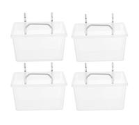 DINHEAROM 4Pcs Pegboard Baskets Bins: Pegboard Basket Organizer & Hook for Garage Tool Storage, Anti-Static Parts Boxes for Workshop Organization, 3.7x3.2x1.9