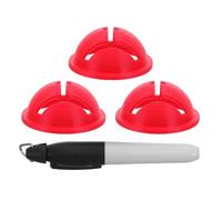 DINHEAROM 4pcs Precision Golf Ball Marker Stencil Tool for Accurate Alignment and Quick Application on Golf Balls, for Practice Sessions and Reliable Putting Guidance with Sturdy Abs