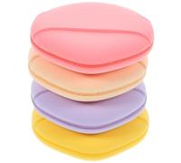 DINHEAROM 4pcs round Sponge Makeup Powder Puff Set for Foundation and Pressed Powder, Multi-purpose Comfortable Touch Cosmetic Sponges Suitable for Home and Beauty Salons