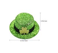 DINHEAROM 4Pcs St Patrick'S Day Hair Clips Set with Mini Green Shamrock Top Hats Sequin Leprechaun Hat Hair Accessories for Women Party Decoration for St Patty'S Day Celebration