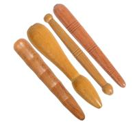 DINHEAROM 4Pcs Wooden Foot Massagers Professional Acupressure Rods for Reflexology Home Use and Full Body Massage Durable Smooth Easy to Use for Relaxation and Stress Relief