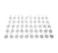 DINHEAROM 50pcs Stainless Steel Number Tags Key Rings with Hollow Round Design for Quick Identification and Easy Hanging, for Key Organisation in Cabinets, Lockers and Storage Boxes