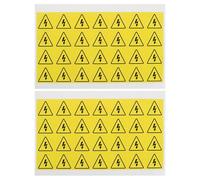 DINHEAROM 54pcs High Voltage Warning Sticker: Waterproof Triangle Safety Signs, Self Adhesive Label for Electrical Panel, Indoor & Outdoor Equipment, Workplace & Construction Use 0.8x0.8Inch Yellow