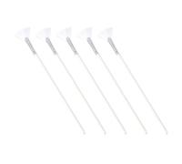 DINHEAROM 5Pcs Fan-Shaped Nylon Face Mask Brushes Set White for Facial Skincare, Mud Mask Applicator Tools for Women, Soft Nylon Bristles Suitable for DIY Beauty and Spa Use