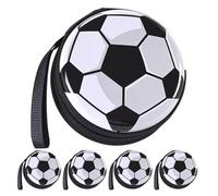 DINHEAROM 5pcs Football-Shaped Coin Purses Lightweight Portable Tinplate Small Item Holders Creative Soccer Bags for School and Office Use