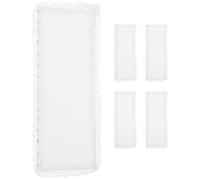 DINHEAROM 5pcs Handmade Cross Stitch Bookmark Kit with Lace Edge, Polyester Material, Blank Canvas for Embroidery, Suitable for Types of Books, for Creative Craft and Book Lovers