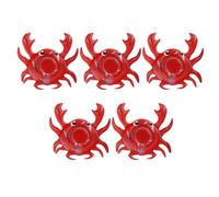 DINHEAROM 5pcs Inflatable Floating Drink Holders Crab Shape Poolside Cup Holders for Hot Tub Tropical Party and Floating Sequin Design