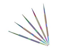 DINHEAROM 5pcs Nail Art Drill Pen Double-ended Dotting Tools for Nail Painting and Embossing for Diy Manicure Kit and