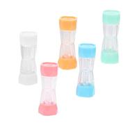 DINHEAROM 5pcs Optical Lens Case Storage Box Set Plastic Lens Holder Container Portable Organizer for Travel Use Mixed Colors