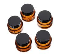 DINHEAROM 5pcs Refillable Travel Containers with Lids Leak Tiny Jars for Creams Cosmetics Nail Tips Portable Storage for Makeup Jewelry Handmade Gift Cases Random Color