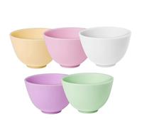 DINHEAROM 5Pcs Silicone Mixing Bowls for Household and Outdoor Use Anti-fall Multi-color Bowls for Seasoning Facial Mask DIY Food Safe
