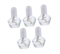 DINHEAROM 5pcs Thickened Glass Alcohol Lamp for Labs Heating Bottle Flame for Laboratory Experiment Equipment and Alcohol Burner Use