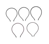 DINHEAROM 5PCS Thin Leather Covered Headbands for Women Stylish Hair Accessories Pink Dark Lightweight and Comfortable Hair Grips for Everyday Use