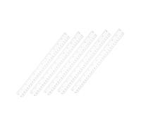 DINHEAROM 5pcs Transparent Rulers Double Sided Measuring Ruler High Strength Plastic for School Office and Technical Drawing and Centimeter Measurements
