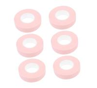 DINHEAROM 6 Rolls Eyelash Extension Tape Breathable Skin Isolation Tapes for Eye Protection Comfortable Adhesive for Lash Grafting Pink for Professional Individual Use