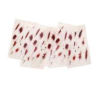 DINHEAROM 6pcs Diy Fake Scar Stickers Blood Print Temporary for Halloween Party Theater Costumes