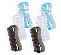 DINHEAROM 6Pcs Nail Brush Comfortable Grip Fingernail Toe Cleaning Brushes for Nail Art and Gardening Durable Material Vibrant Colors Compact Design for Easy Storage