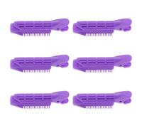 DINHEAROM 6pcs Purple Hair Root Curlers Set with Volume Clips Hair Styling Tools for Women DIY Wave and Bang Curlers for Festival and Everyday Use