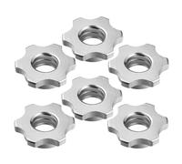 DINHEAROM 6pcs Self-locking Barbell Pole Nuts Cast Iron Spinlock Collars Prevent Loosening Sturdy Dumbbell Weightlifting Accessory for Gym Use