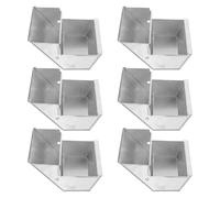 DINHEAROM 6pcs Small Animal Feeder Bowls for Rabbit and Rat Cage Use, Sturdy Iron Material with Easy to Clean Design, Unique Shape to Cage Cleanliness, Suitable for Rabbit Farms