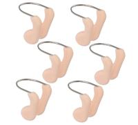 DINHEAROM 6Pcs Swimming Nose Clip Underwater Nose Protection for Professional Swimmers Comfortable Padded Design for Training and Wild