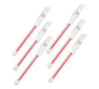 DINHEAROM 6pcs Waterproof Beauty Pen Tattoo Stencil Eyebrow Marker Set Red Fine Tip for Temporary Makeup and Stage Performance Use