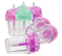 DINHEAROM 7pcs Lip Gloss Tubes Wand, Empty Lip Balm Containers for DIY Lipstick Making, Refillable Cosmetic Packaging for Travel and Personal Use Random Color Random Color