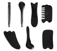 DINHEAROM 7Pcs Resin Beeswax Body Scraper Massage Tools Scraping Scrapers Removes Lactic Acid Massagers for Face and Legs Wellness Care