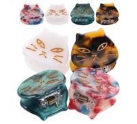 DINHEAROM 8 Pcs Decorative Hair Clips Small Claw Clips Cat Look Decor Acetic Acid Sheet Material Comfortable Wearing Light Weight Birthday Hair Accessories