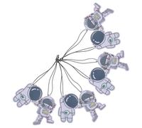 DINHEAROM 8pcs Astronaut Car Air Freshener Chips Hanging Decor for Rearview Mirror Cute Automotive Scented Pendants for Car Interior Stress Relief and Odor Elimination Safe Material for