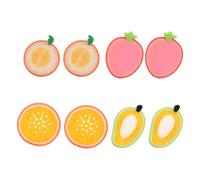 DINHEAROM 8pcs Bath Sponges Fruit Shaped Soft Sponge Bath Balls for Gentle Body Exfoliating and Removing Dead Skin Suitable and Babies Bathing