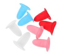 DINHEAROM 8pcs Elastic Silicone Bottle Covers for Travel Toiletry Sleeves Stretchable Fit Various Bottles Shampoo Lotion Travel
