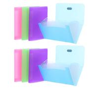 DINHEAROM 8pcs Mini Accordion File Folders with 13 Pockets Portable Pp Expanding Folder Organizer for Quick Access, Multi-Layer Structure, for Office and Business Travel Use