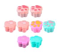 DINHEAROM 8pcs Mini Portable Sauce Containers Small Condiment Cups for Picnic Lunch Box Compact Lightweight Reusable Dishwasher Safe Small Seasoning Boxes