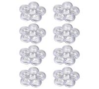 DINHEAROM 8pcs Refillable Boxes Brow Powder Boxes 2.16x2.16x0.39inch Wear Resistant Design Aluminum Flower Shape Six-grid Compact for DIY Lipstick