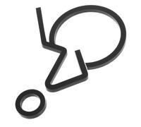 DINHEAROM Acrylic Disabled Toilet Sign, Matte Black Handicap Washroom Symbol for Elevators and Accessible Public Areas