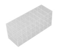 DINHEAROM Acrylic Lip Gloss Holder with 24 Slots, Lipstick Organizer Storage Box for Makeup and Eyebrow Pencils, Space Saving Cosmetic Display Case for Dressing Tables and Bathroom Counters