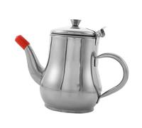 DINHEAROM Anti-spill Oil Pot Mesh Stainless Oil Container Canister with Strainer Storing Stainless Steel Silver