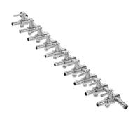 DINHEAROM Aquarium Air Pump Manifold Metal Distributor with Flow Control Lever for Fish Tank Oxygen Supply and Continuous Underwater Use